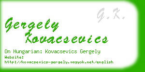 gergely kovacsevics business card